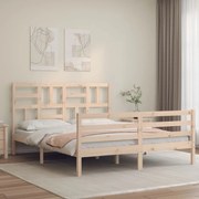 3194901 vidaXL Рамка за легло с табла King Size масивно дърво