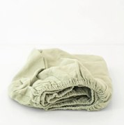 Детски зелен ленен чаршаф Nature, 60 x 120 cm - Linen Tales