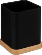 Поставка за четки за зъби 5five Natureo, Смола - Черен