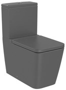 Тоалетна чиния за моноблок, Roca, A342536640 SQUARE, порцелан, оникс, 79.4x37.5x64.5см