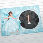 Картонен пъзел А4 със снимка - Снежна принцеса