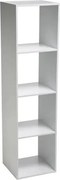 Рафт 5five Mix'n Modul, 4 отделения, MDF, 35x32x134 cm - Бял