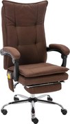 20374 vidaXL Масажен офис стол, кафяв, текстил