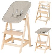 Стол за хранене в бежов и естествен цвят Born Up 2in1 Luxe – Roba