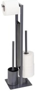 WENKO 25552100 - Четка за тоалетна RIVALTA 18x70 см сива/черна