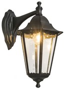 Класически външен стенен фенер черен IP44 - New Orleans down