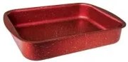 Алуминиева правоъгълна дълбока тава червена 30х25,5х6,5см HR-GRANITE(SDMDGR0330002)
