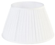 Плисиран абажур бял кръгъл наклонен 35/21/20