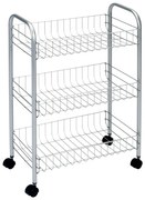 Мобилна стойка с 3 рафта Lugano - Metaltex