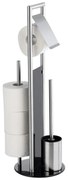 Поставка за тоалетна хартия стойка с четка от неръждаема стомана в матово сребрист цвят Ravina – Wenko