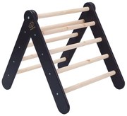 Черен пиклер триъгълник от масивен бор 60x60x60 cm Montessori – Meowbaby