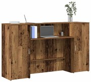 3324212 vidaXL Приемно бюро, старо дърво, 180x50x103,5 см, инженерно дърво