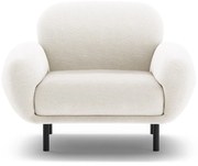 Бяло кресло от букле Poppy – Micadoni