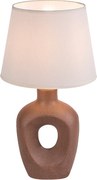 Rabalux Madelor, настолна лампа, кафява керамична лампа с бежов текстилен абажур, E14 1xMAX25W, В37,5 см, Д20 см, кабел: 150 см