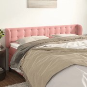 3117649 vidaXL Горна табла за легло, розова, 203x23x78/88 см, кадифе