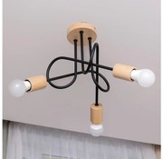 Плафон OXFORD 3xE27/15W/230V бор/черен