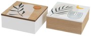 Декоративни кутии за съхранение с капаци в комплект от 2 бр. ø 20x8,5 cm – Casa Selección