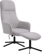 Светлосиво въртящо се релаксиращо кресло Manning – Unique Furniture