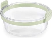 Форма за печене във фритюрник с горещ въздух Lekue 1010160, 20.5x19.5x10 см, Стъкло, Противоплъзгащи дръжки, -20/+220°C, Лесно почистване, Зелен