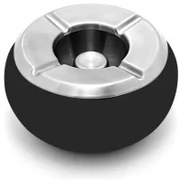 Иноксов пепелник ветроустойчив сфера ф10см черен (508131)