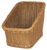 Панер водоустойчив PVC правоъгълен за франзели, кафяв 25x17x13x22см, GCC (674036B-OT) - Horecano