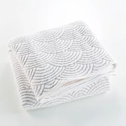 Бяло/бежово комплект шалте и калъфка за възглавница от джърси 220x240 cm Cassandra – douceur d'intérieur