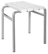 Столче 44x45 см сребристо/бяло