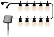 Светлинна верига с 10 броя крушки, със соларен панел дължина 300 cm Lucas Matte – Sirius