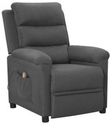 342352 vidaXL Масажен стол, тъмносив, текстил