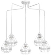 Полилей RING 5xE27/60W/230V паяк бял