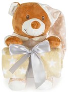 CANGAROO Одеяло с играчка ADDIE BEAR БЕЖОВО