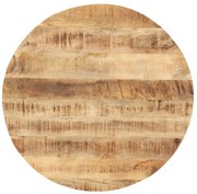 286005 vidaXL Плот за маса, мангово дърво масив, кръгъл, 25-27 мм, 50 cм