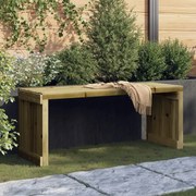 832529 vidaXL Градинска пейка разтегателна 212,5x40,5x45 см импрегниран бор