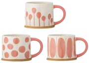 Глинени чаши в комплект от 3 бр. в цвят сьомга/кремави 450 ml Linora – Bloomingville