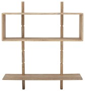 Стенен шкаф за книги от мангово дърво в естествен цвят 96,5x110,5 cm Millian - Bloomingville