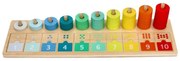 Lelin Toys - Дървена низанка - Научи се да броиш до 10