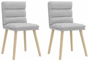 4101302 vidaXL Трапезни столове 2 бр Cloud сив плат