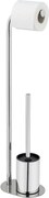 Стойка за тоалетна хартия четка за тоалетна от неръждаема стомана в блестящо сребрист цвят Levante – Wenko