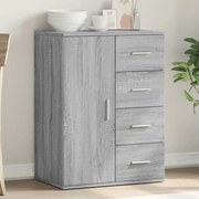 840539 vidaXL Сайдборд, сив сонома, 59x39x80 см, инженерно дърво
