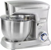 Планетарен миксер с иноксова купа Royalty Line RL-PKM1900.7, 1900W, 6.5 литра, 6 скорости + Pulse, Приставки, Сребрист