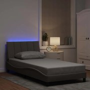 3310444 vidaXL Рамка за легло без матрак Hanko, таупе, 100x200 см, плат