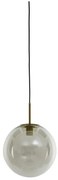 Висящо осветително тяло бронзово със стъклен абажур ø 40 cm Medina – Light &amp; Living