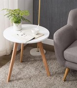 Масичка за кафе в скандинавски стил 40 см - бяла