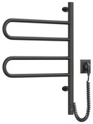 Електрически въртящ се сушилник за кърпи FOUETTE 128W/230V 64,6 см IP44 черен