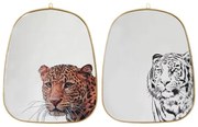 Стенно огледало DKD Home Decor Метал (2 pcs)