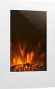 Klarstein Lausanne Vertical, електрическа камина, 2000 W, дистанционно управление, бяла