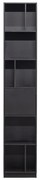 Черен модулен шкаф за книги от борова дървесина 40x210 cm Finca - WOOOD