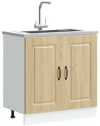 853450 vidaXL Шкаф за мивка, Kalmar, дъб сонома, 80x46x81,5см инженерно дърво