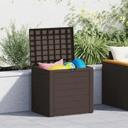 152194 vidaXL Градински сандък за съхранение кафяв 58,5x46x55 см полипропилен