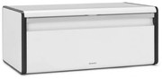 Кутия за хляб Brabantia Fall Front 1003246, 18 л, 46.5х25 см, Стенен монтаж, Без пръстови отпечатъци, Бял